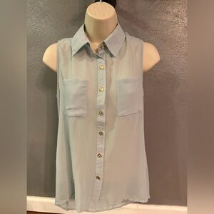 BCBGeneration Sleeveless Button-Down Shirt